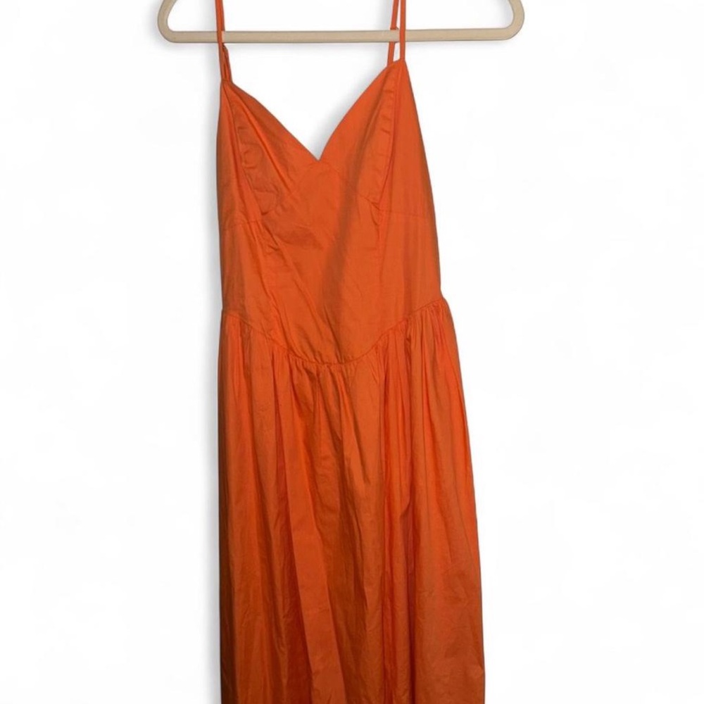 Moon River Orange Spaghetti-Strap Maxi Dress